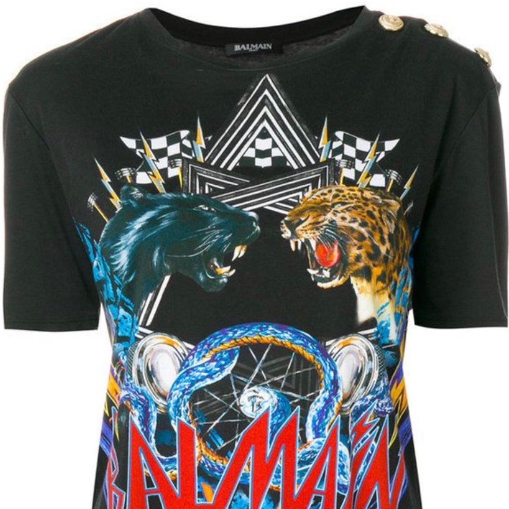Very rare balmain paris jaguar print with 3-Button Metallic. French size 38